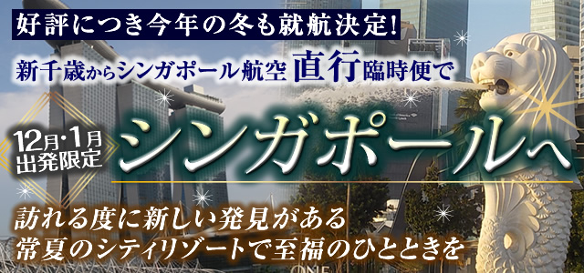 シンガポール航空臨時直行便で行く　シンガポール特集