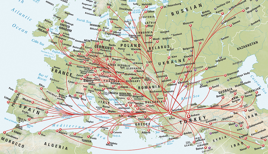 ターキッシュエアラインズのネットワーク