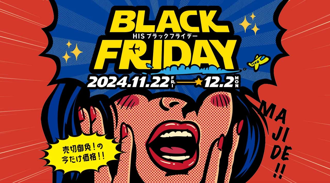 売切御免の今だけ価格！今だけお得な11日間、BLACK FRIDAY！お得な海外旅行を今すぐチェック！