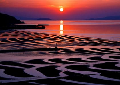 御輿来（おこしき）海岸～日本の渚百景・夕陽百景～