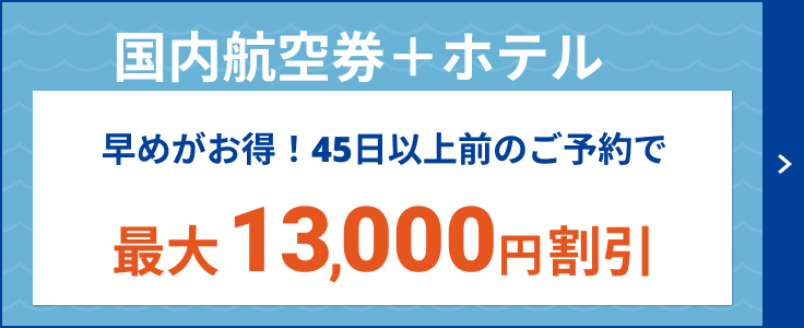 HIS】ダイナミックパッケージ｜国内航空券＋ホテル・宿