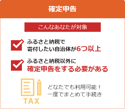 ふるさと納税の手続きをする　確定申告