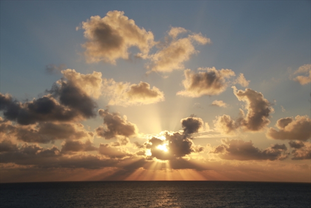 カンクンの海の夕焼け