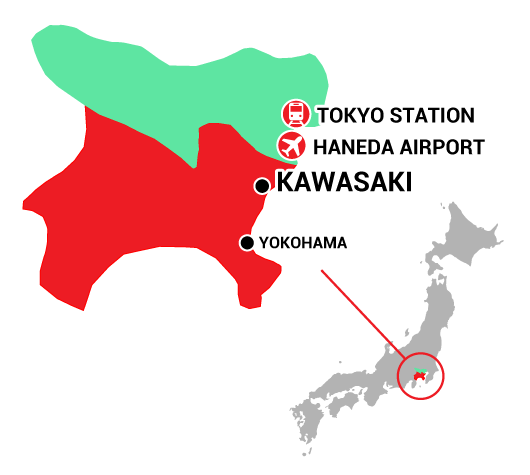 Kawasaki City map