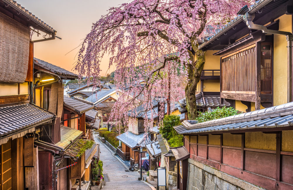 Hanamachi where the good old Japanese cityscape remains