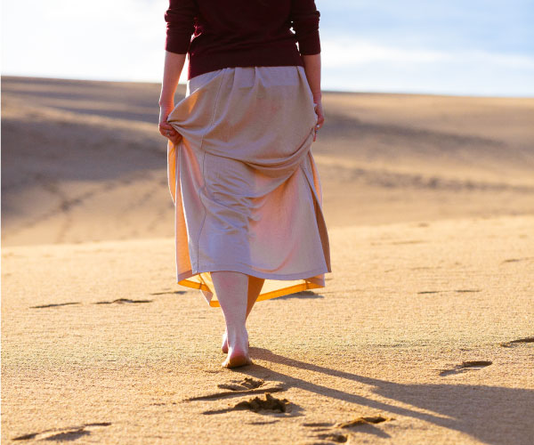 Leaving footprints in the Tottori Sand Dunes