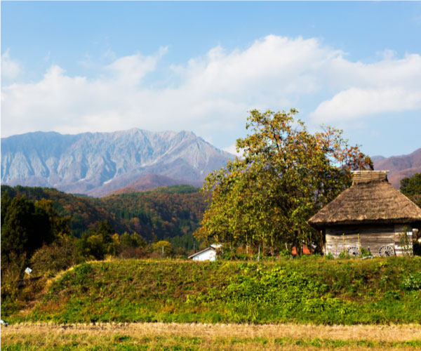 Daisen and old-fashioned scenery