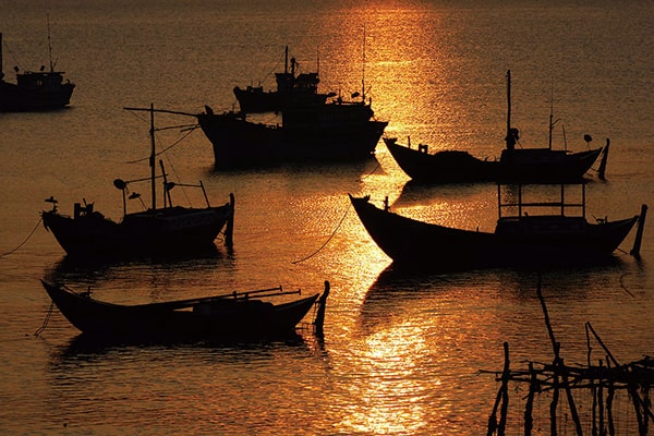 ニャチャン湾夕景