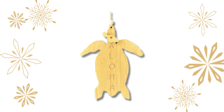 HONU WOODEN ORNAMENT - ALOHA	