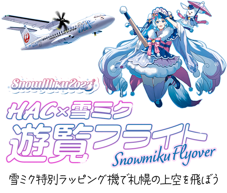 北海道 HAC×雪ミク遊覧フライト