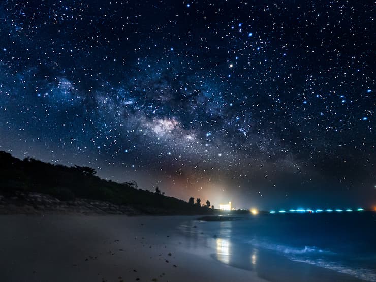 冬の沖縄の星空フォト