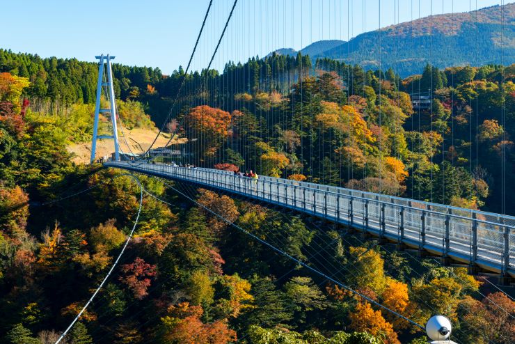 秋の九重夢大吊橋