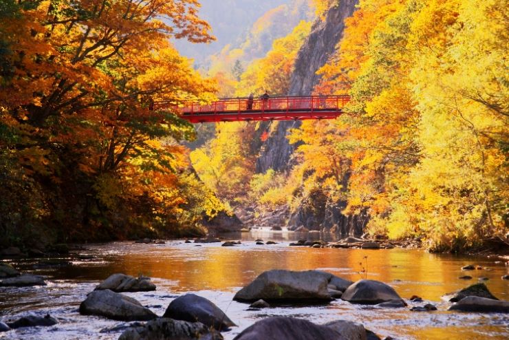 紅葉時期の定山渓温泉