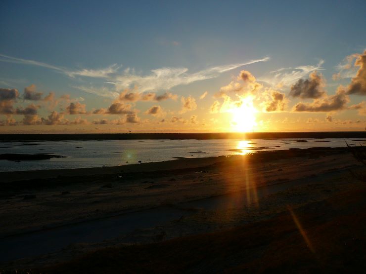 シンリ浜の夕焼け