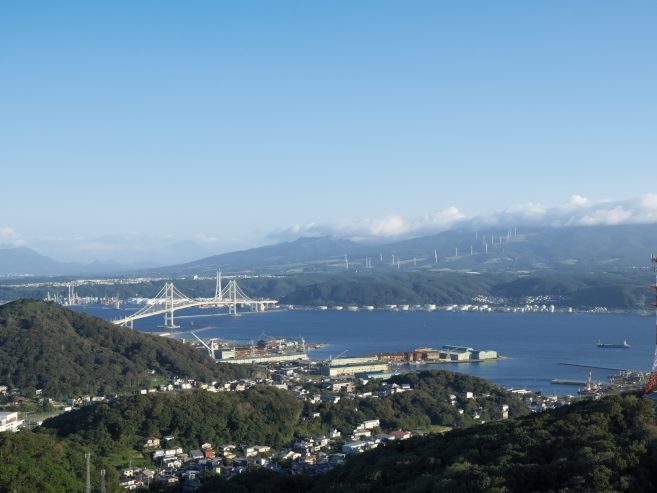 測量山　朝の景色