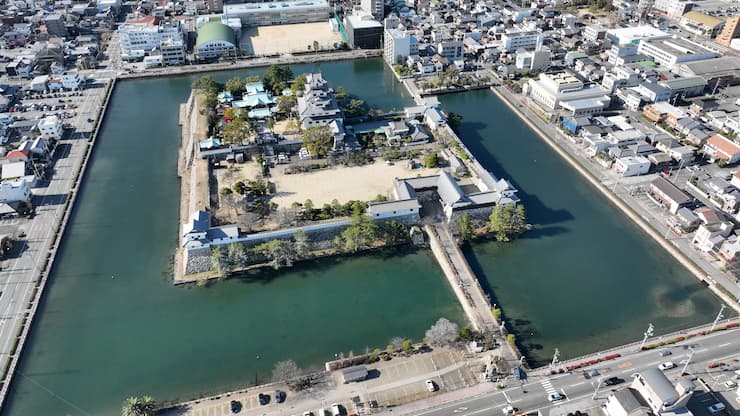 愛媛県_今治城_空撮