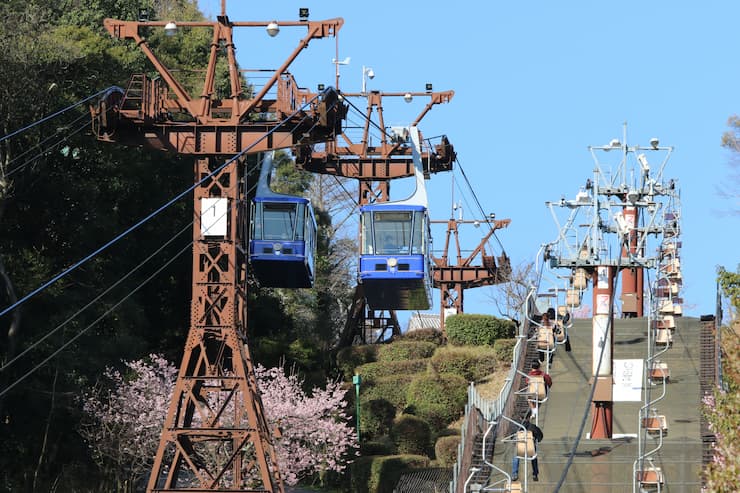 愛媛県_松山城_ロープウェイとリフト