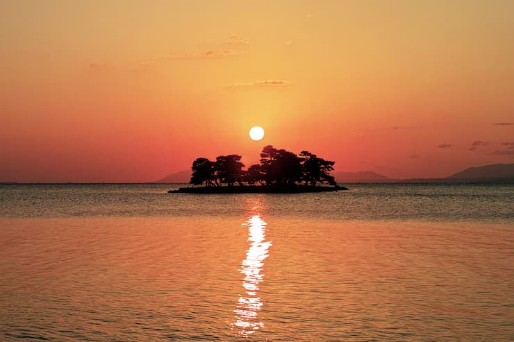 島根県_宍道湖の夕日