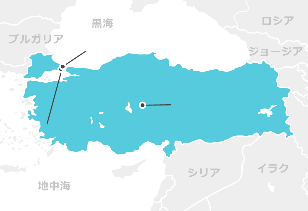 トルコのマップ