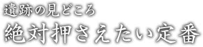 遺跡の見どころ 絶対押さえたい定番