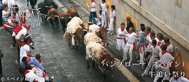 スペイン パンプローナ 牛追い祭り 7月6日～14日