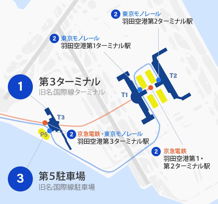 リニューアル後の羽田空港周辺駅地図