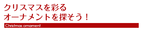 クリスマスを彩るオーナメントを探そう！