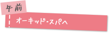 午前 オーキッド・スパへ