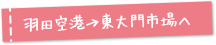 羽田空港→東大門市場へ